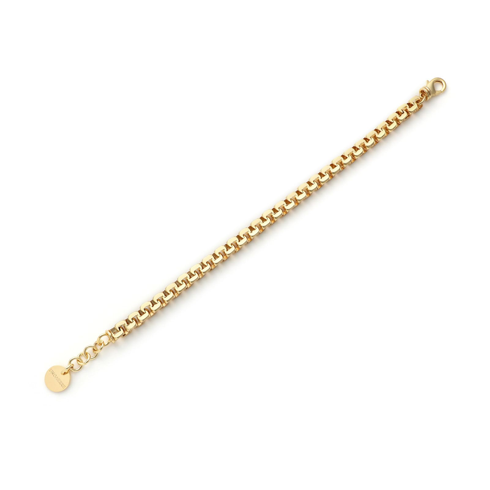 Bracciale catena forzatina della Unoaerre in bronzo dorato 19 cm
