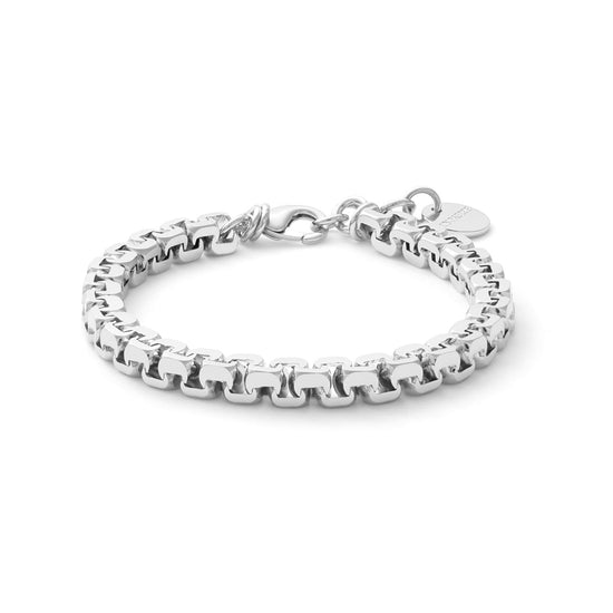 Bracciale catena forzatina della Unoaerre in bronzo rodiato 19 cm