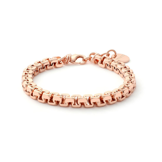 Bracciale catena forzatina della Unoaerre in bronzo rosato 19 cm