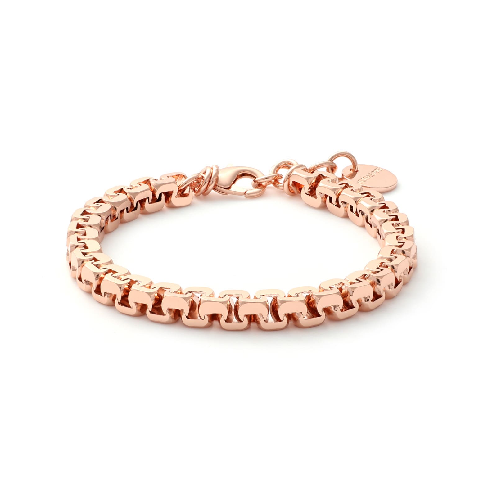 Bracciale catena forzatina della Unoaerre in bronzo rosato 19 cm