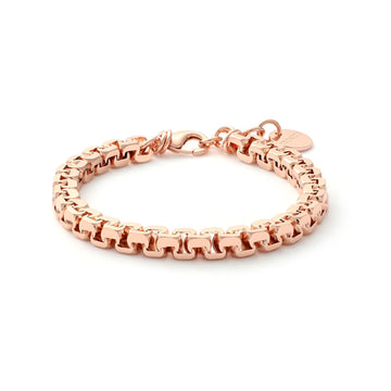 Bracciale catena forzatina della Unoaerre in bronzo rosato 19 cm