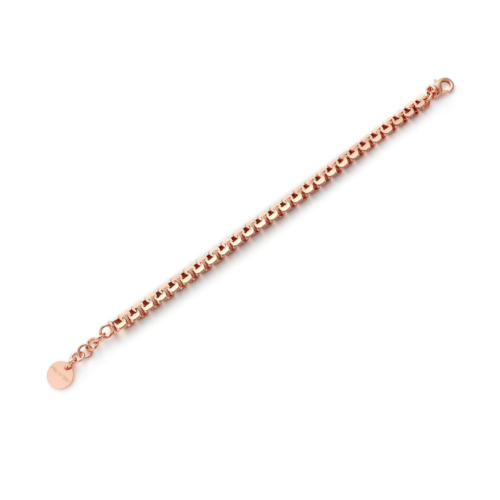 Bracciale catena forzatina della Unoaerre in bronzo rosato 19 cm