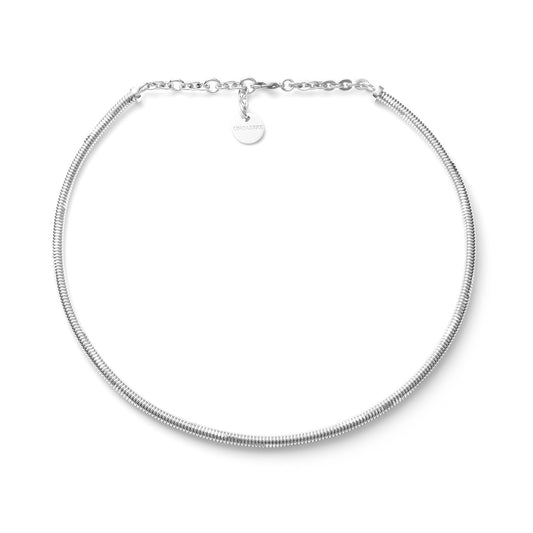 Collana girocollo donna Unoaerre in bronzo rodiato a catena MISURA UNICA