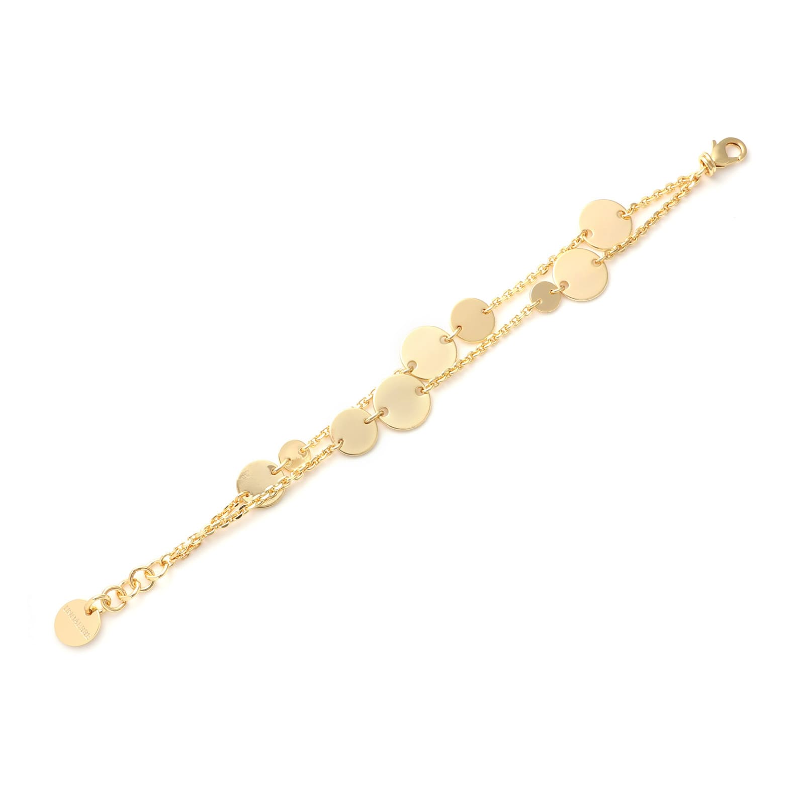 Bracciale catena Unoaerre Dinamica in bronzo dorato 19 cm