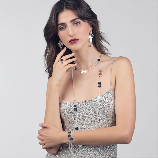 Collana girocollo Unoaerre Dinamica in bronzo argentato MISURA UNICA