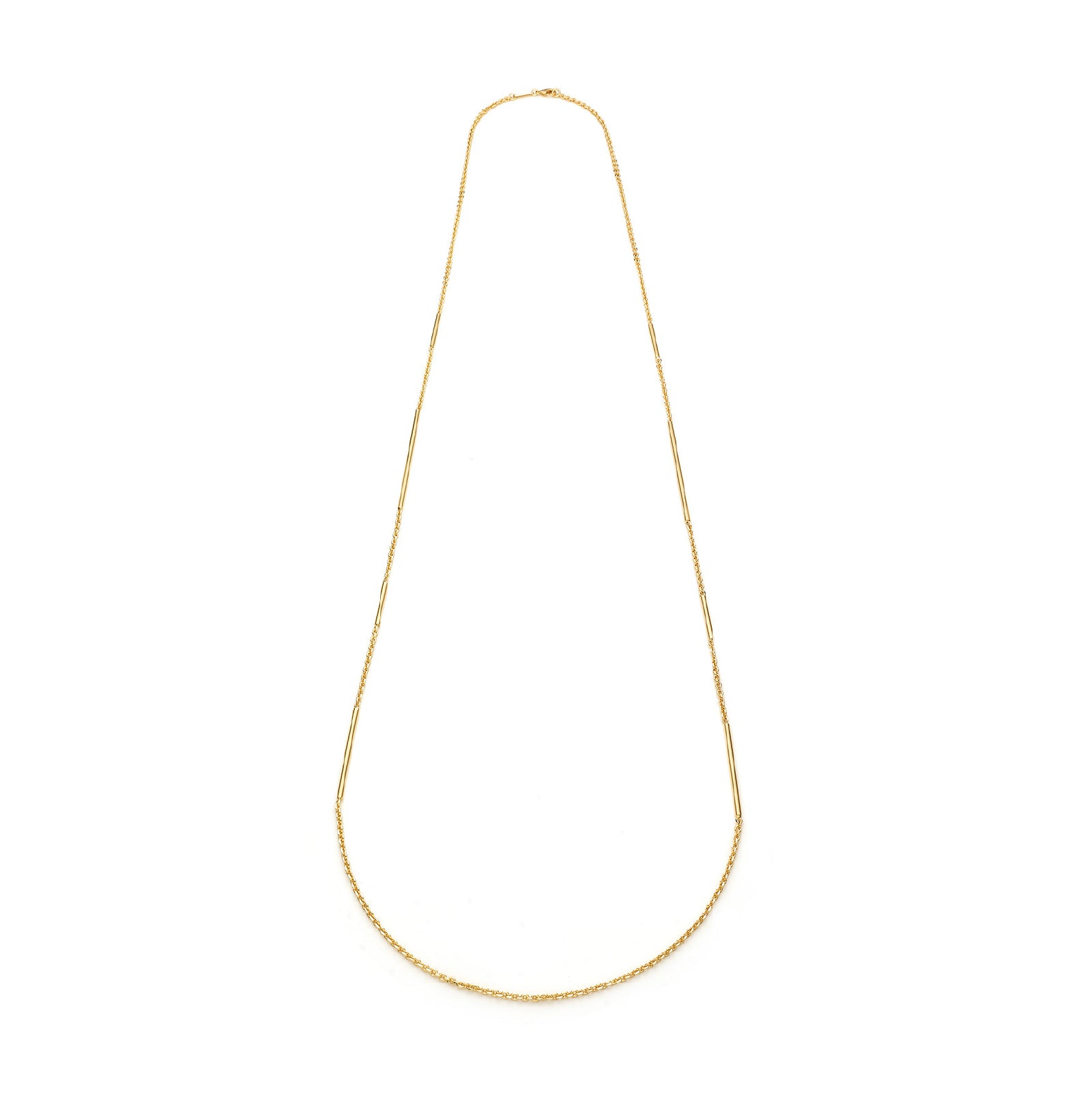 Collana lunga a catena da donna Unoaerre in bronzo dorato MISURA UNICA
