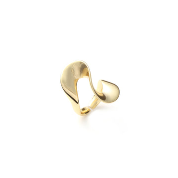 Anello sinuoso grande da donna Unoaerre in bronzo dorato Regolabile dalla 14 alla 16