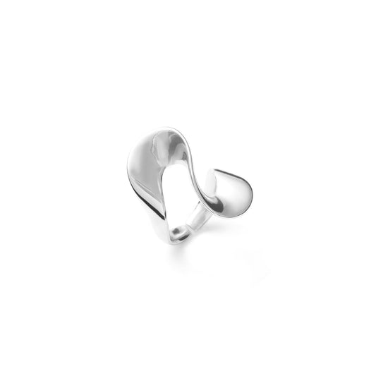 Anello sinuoso da donna della Unoaerre in bronzo rodiato Regolabile dalla 14 alla 16