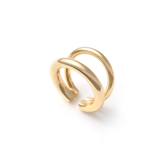 Anello rigido aperto da donna Unoaerre in bronzo dorato Regolabile dalla 14 alla 16