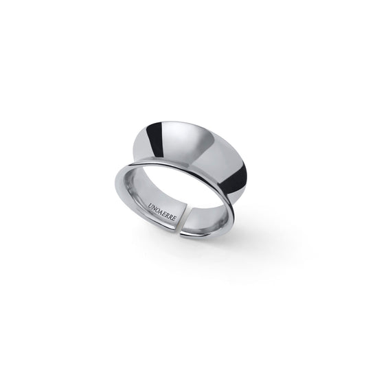 Anello a fascia sottile da donna Unoaerre in bronzo rodiato