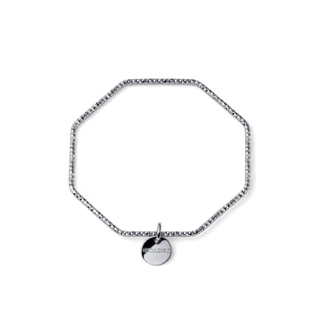 Bracciale Unoaerre ottagonale in bronzo argentato diamantato 20 cm