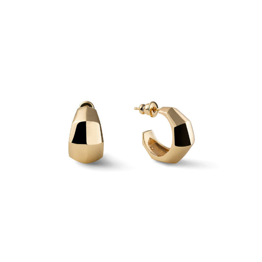 Orecchini semi cerchio geometrici Unoaerre in bronzo dorato MISURA UNICA