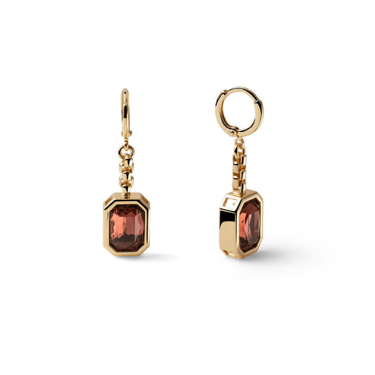 Orecchini Unoaerre Joya bronzo pendente cristallo marrone MISURA UNICA