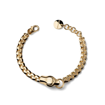 Bracciale Unoaerre in bronzo catena con testa di serpente 18 cm