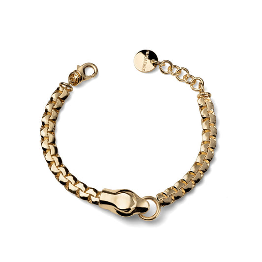 Bracciale Unoaerre in bronzo catena con testa di serpente 18 cm