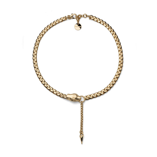 Collana girocollo Unoaerre in bronzo con testa di serpente MISURA UNICA