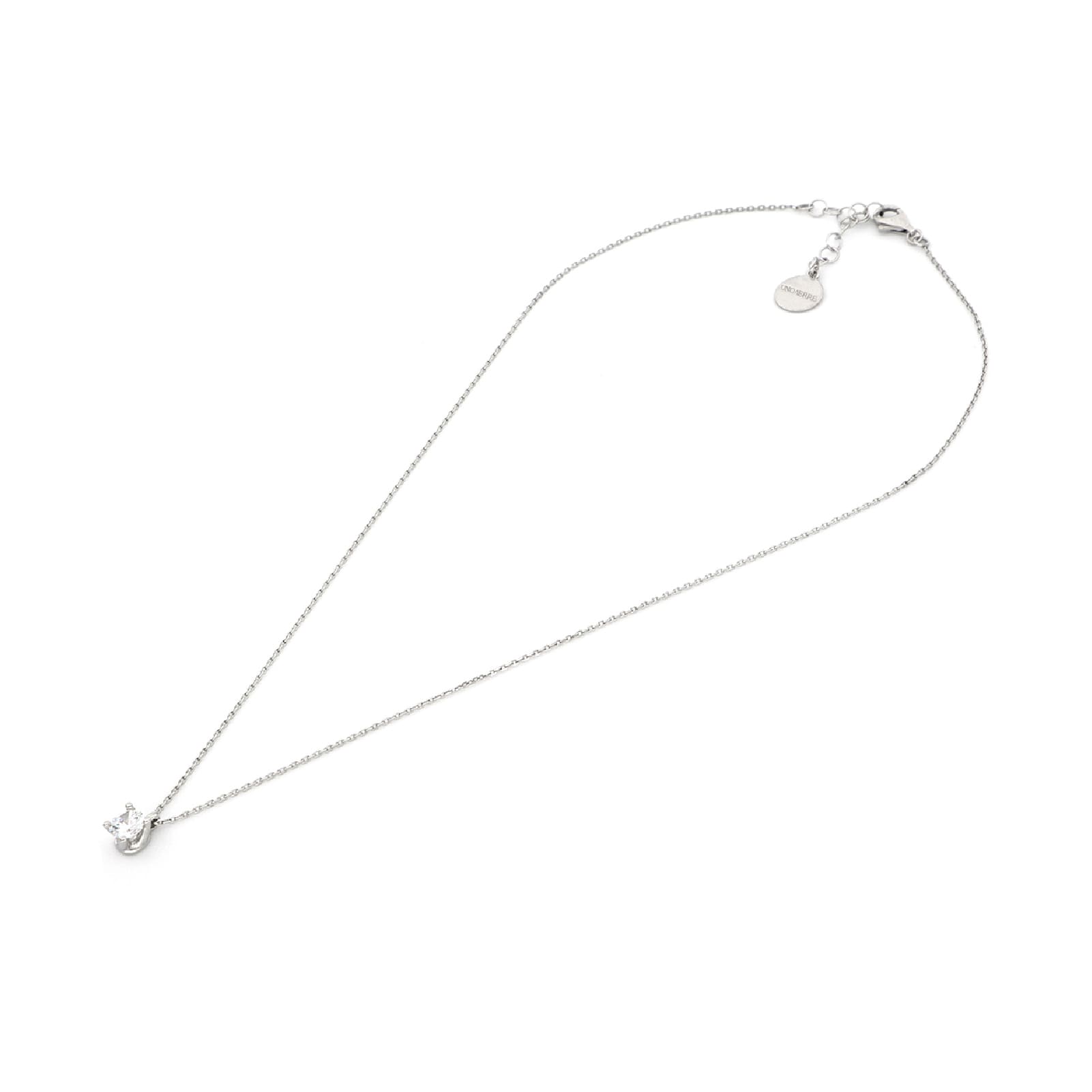 Collana Unoaerre in argento con zircone maxi pendente MISURA UNICA