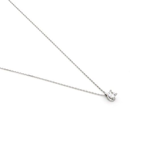 Collana Unoaerre in argento con zircone maxi pendente MISURA UNICA