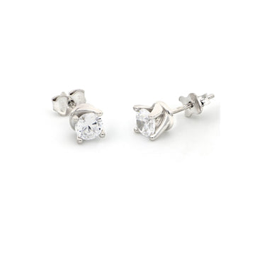Orecchini punto luce Unoaerre in argento con zirconi 5 mm MISURA UNICA