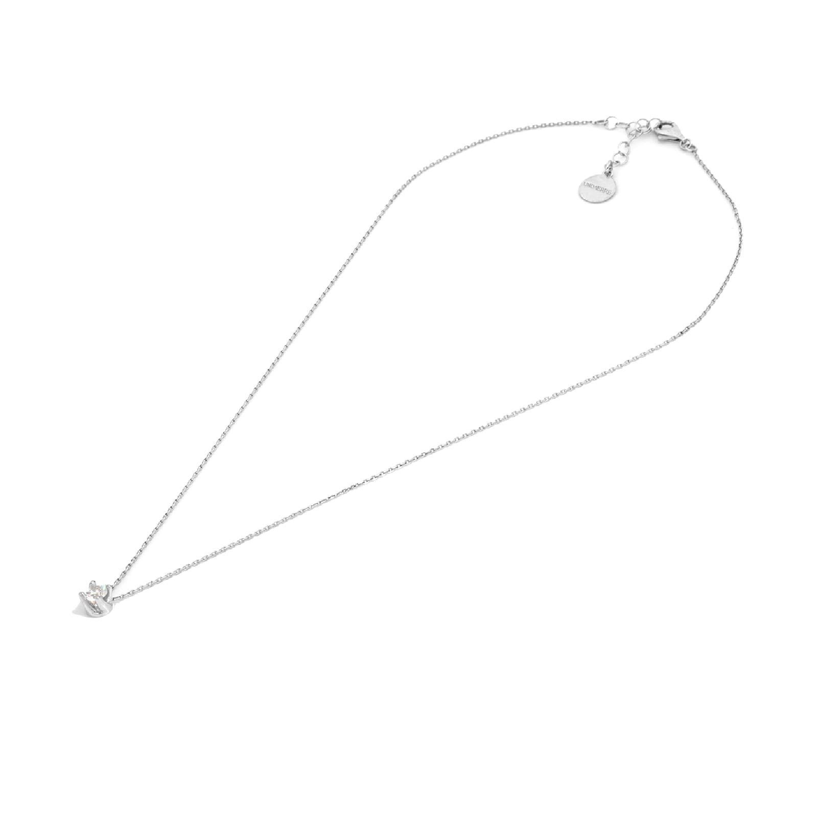 Collana Unoaerre in argento con zircone mini pendente MISURA UNICA