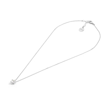 Collana Unoaerre in argento con zircone bianco pendente 5 mm MISURA UNICA