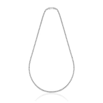 Collana Tennis Unoaerre in argento con zirconi bianchi 38 cm MISURA UNICA