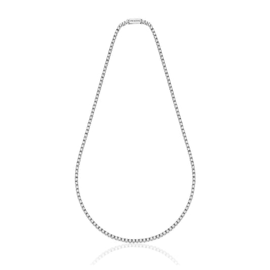Collana Tennis Unoaerre in argento con zirconi bianchi 38 cm MISURA UNICA