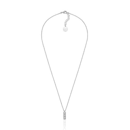 Collana trilogy Unoaerre in argento con tre zirconi bianchi MISURA UNICA