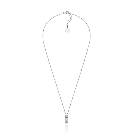 Collana trilogy Unoaerre in argento con tre zirconi bianchi MISURA UNICA