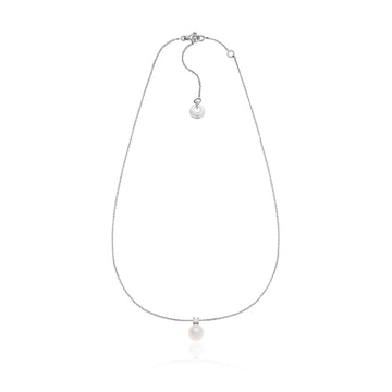 Collana girocollo Unoaerre in argento con perla e zircone MISURA UNICA