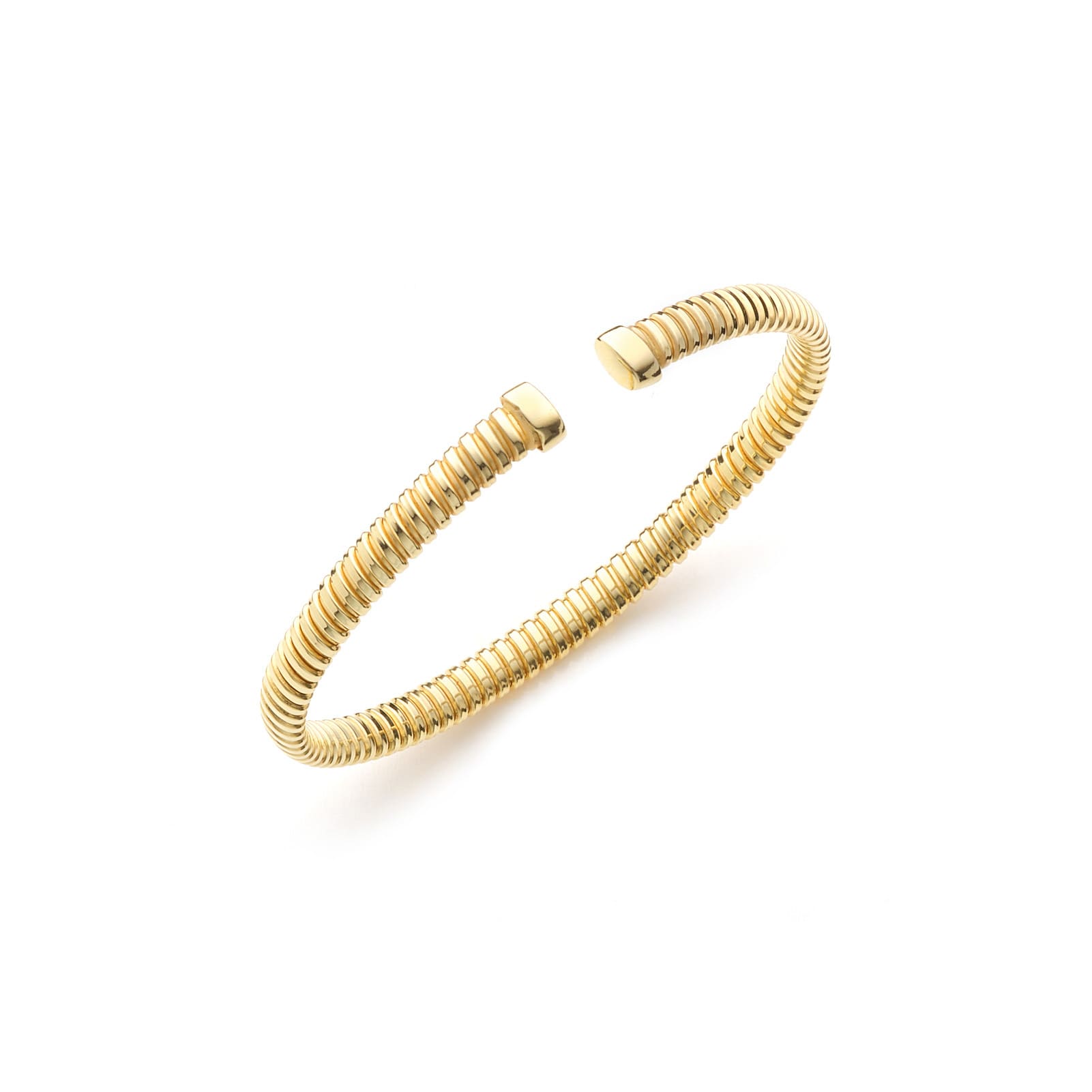 Bracciale rigido tubogas Unoaerre in argento dorato REGOLABILE