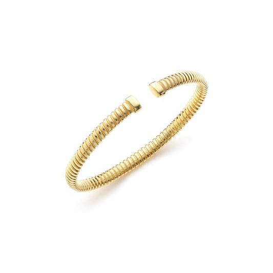 Bracciale rigido tubogas Unoaerre in argento dorato REGOLABILE