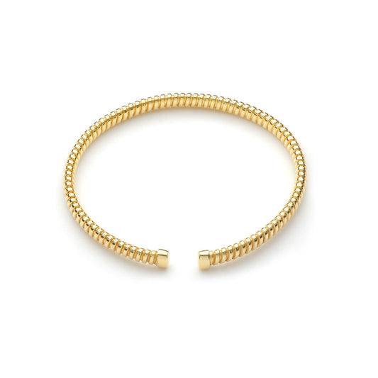 Bracciale rigido tubogas Unoaerre in argento dorato REGOLABILE
