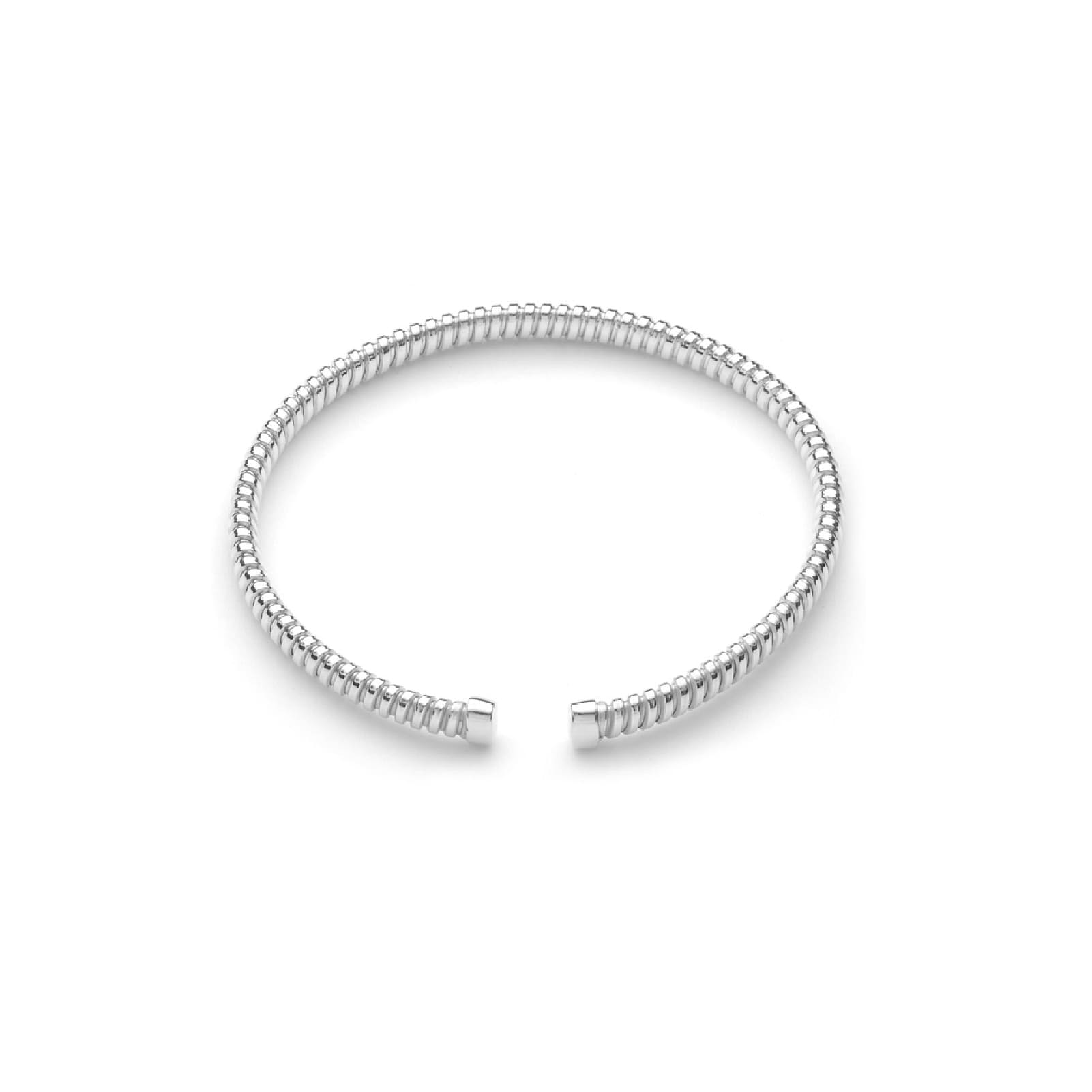 Bracciale rigido tubogas Unoaerre in argento rodiato REGOLABILE