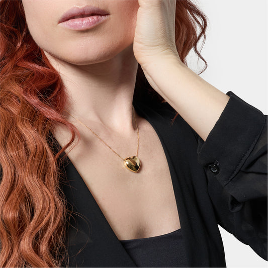 Collana girocollo donna Unoaerre argento dorato con cuore