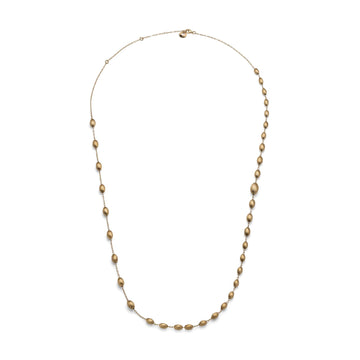 Collana lunga Unoaerre in argento dorato con perle satinate MISURA UNICA