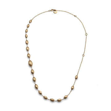 Collana girocollo Unoaerre in argento dorato con dettagli ovali MISURA UNICA