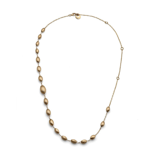 Collana girocollo Unoaerre in argento dorato con dettagli ovali MISURA UNICA