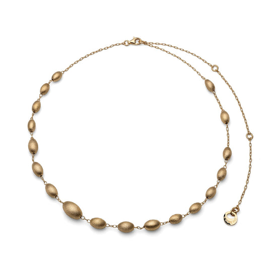 Collana girocollo Unoaerre in argento dorato con dettagli ovali MISURA UNICA