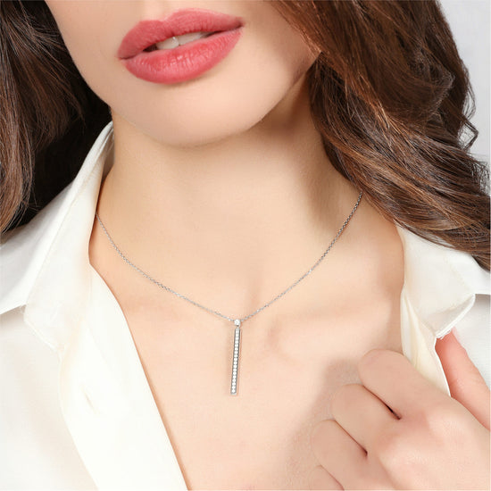 Collana girocollo Unoaerre Luxury in argento pendente zirconi MISURA UNICA