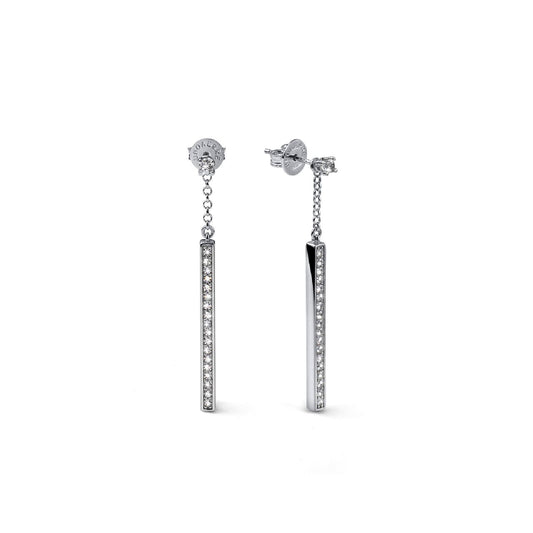 Orecchini pendenti Unoaerre Luxury in argento con zirconi MISURA UNICA