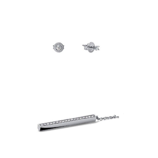 Orecchini pendenti Unoaerre Luxury in argento con zirconi MISURA UNICA