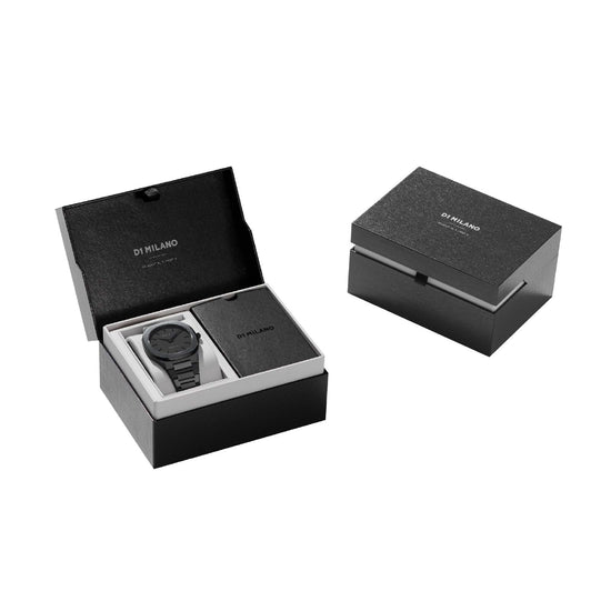 Orologio solo tempo D1 Milano Shadow uomo in acciaio pvd nero cassa 40 mm UTBJSH-5