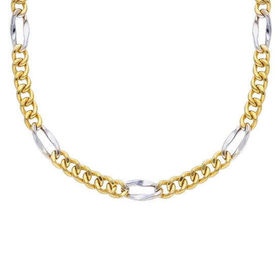 Collana uomo JOY Gioielli in oro giallo e bianco bicolor VBD100GB50-1