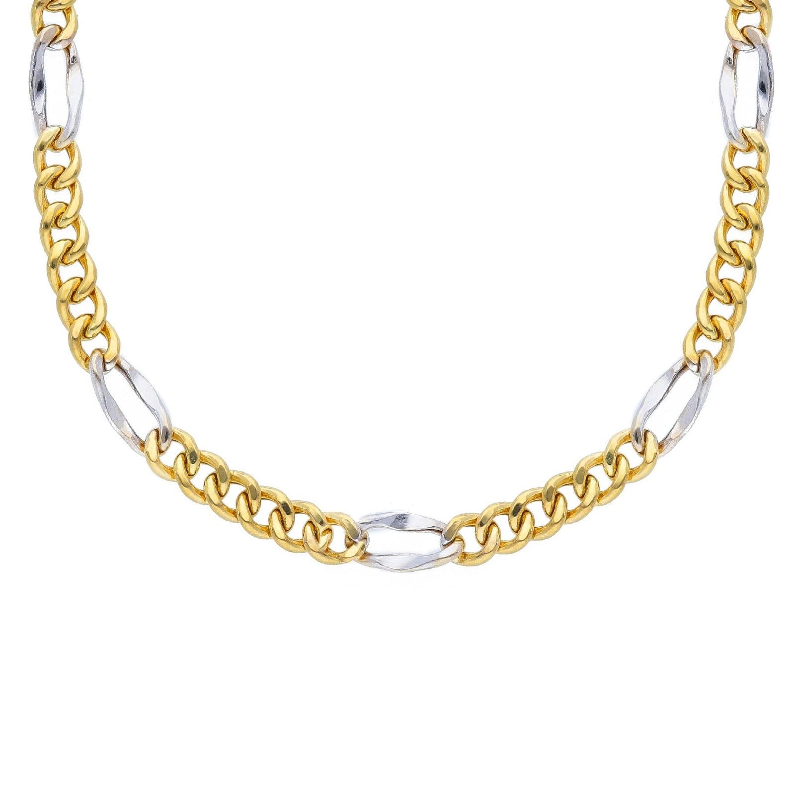 Collana uomo JOY Gioielli in oro giallo e bianco bicolor VBD100GB50-1