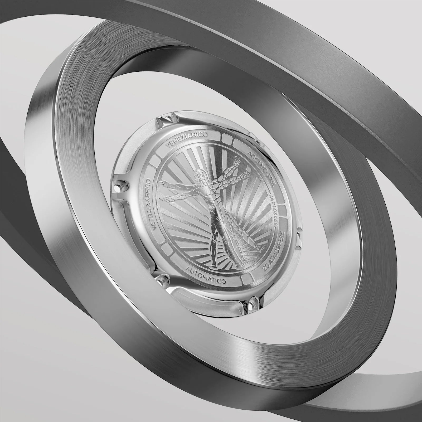 Orologio automatico 42mm Venezianico acciaio scheletrato VE.3921508C