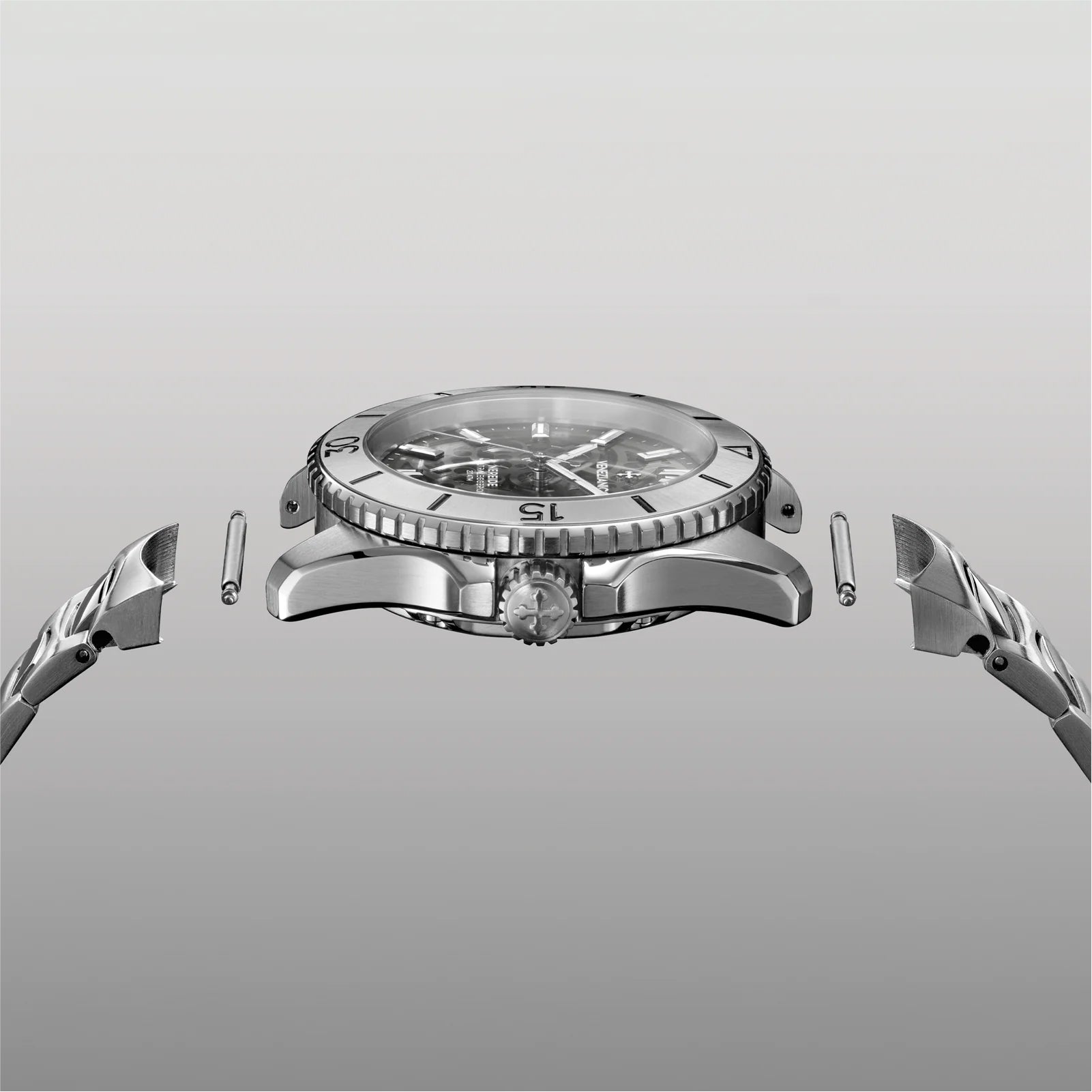 Orologio automatico 42mm Venezianico acciaio scheletrato VE.3921508C
