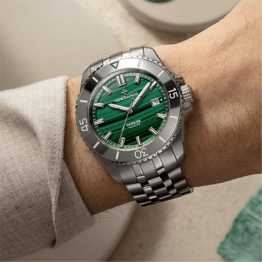 Orologio automatico Venezianico Arsenale Nereide Malachite 39mm MISURA UNICA