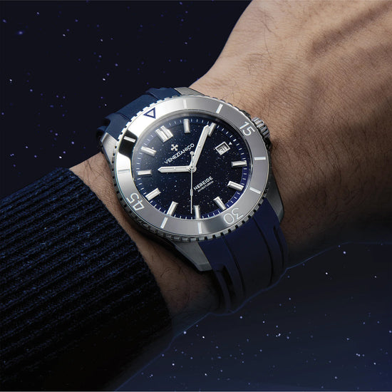 Orologio automatico 42mm Venezianico acciaio gomma blu VE.4521550