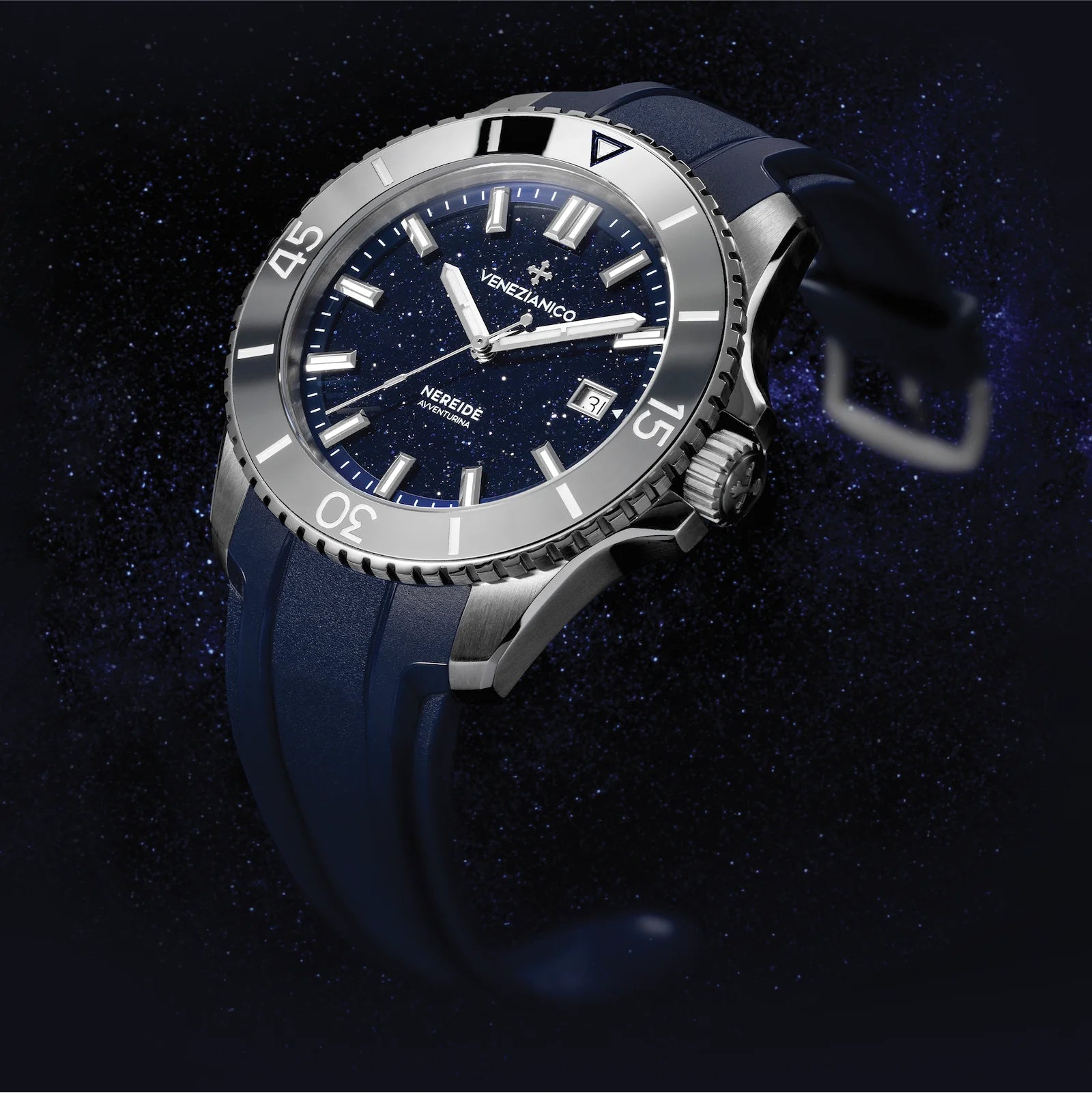 Orologio automatico 42mm Venezianico acciaio gomma blu VE.4521550
